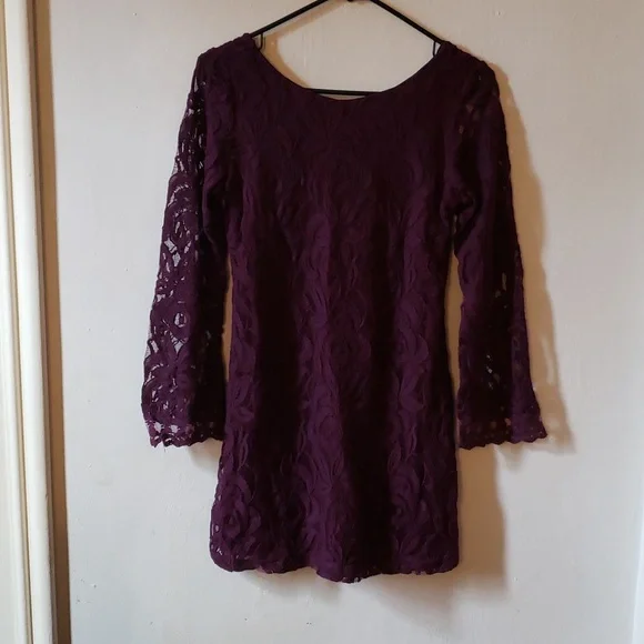 Xhilaration | Dresses | Xhilaration Purple Lace Mini Dress S Nwot | Poshmark